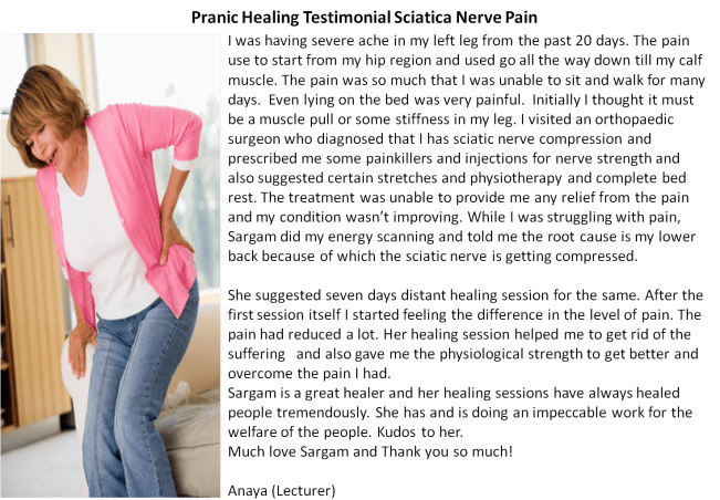 Sargam Healing -Sciatica Pain Testimonial Ayushi Koul