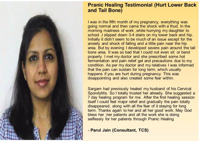 Pranic Healing Testimonial Parul Jain